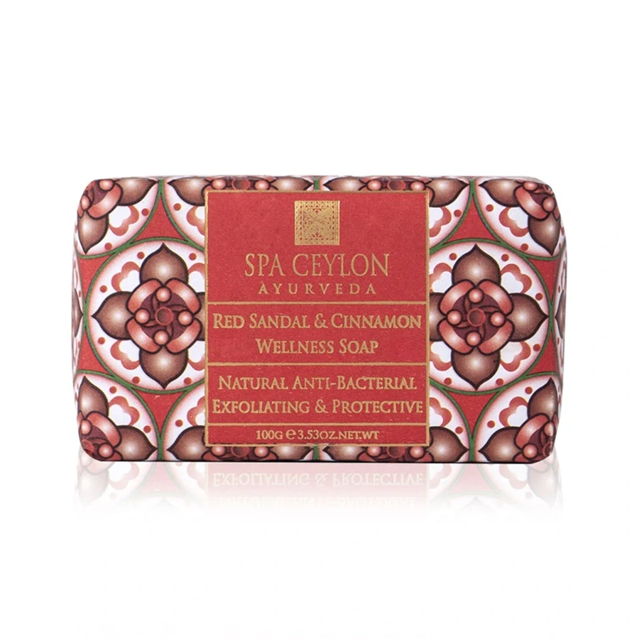 Antibakteriálne wellness prírodné mydlo ČERVENÉ SANTALOVÉ DREVO a ŠKORICA (RED SANDAL & CINNAMON)