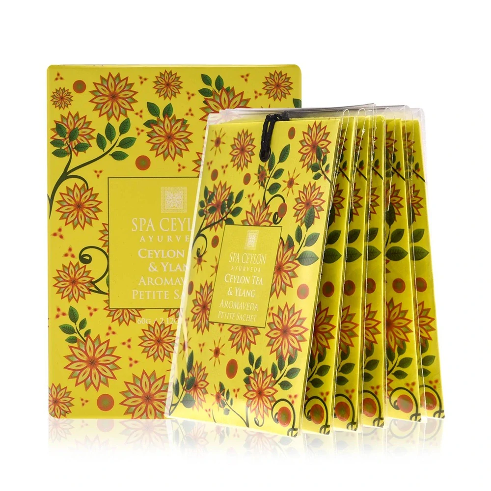 Vonné vrecká (set 6 ks) - CEYLON TEA YLANG - Aromaveda Petite Sachet Collection