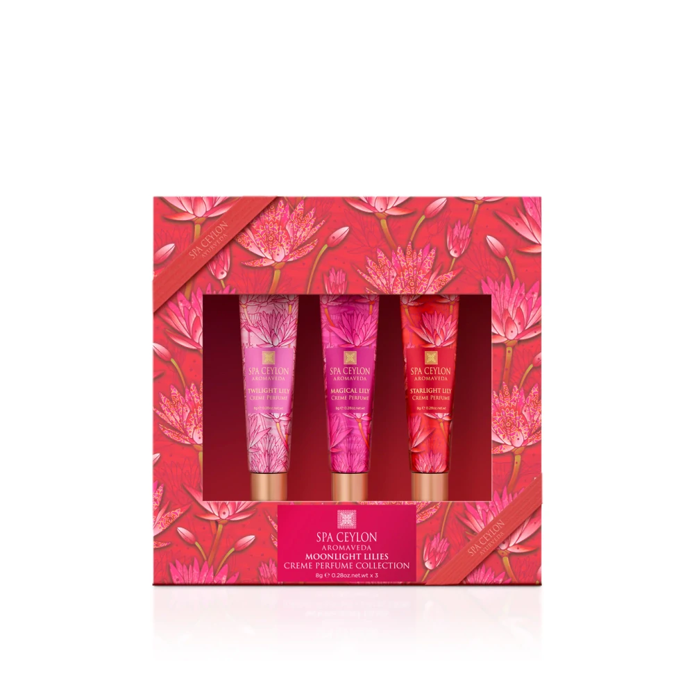 Mini kolekcia krémových parfumov – Moonlight Lilies – 3 × 8 g