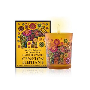 Prírodná aromatická sviečka - pomarančový kvet Neroli s jazmínom - NEROLI JASMINE (Ceylon Elephant)