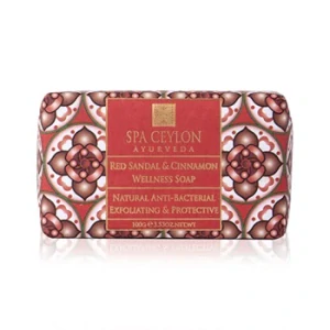 Antibakteriálne wellness prírodné mydlo ČERVENÉ SANTALOVÉ DREVO a ŠKORICA (RED SANDAL & CINNAMON)