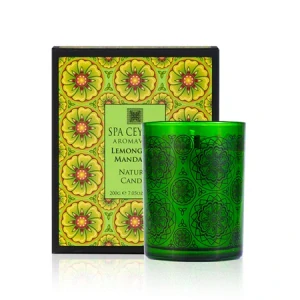 Prírodná aromatická sviečka - citrónová tráva - LEMONGRASS MANDARIN