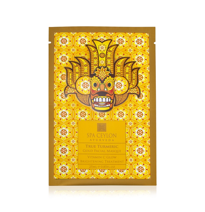 Zlatá listová maska - na rozžiarenie pleti - s vitamínom C - pravá kurkuma - TRUE TURMERIC 