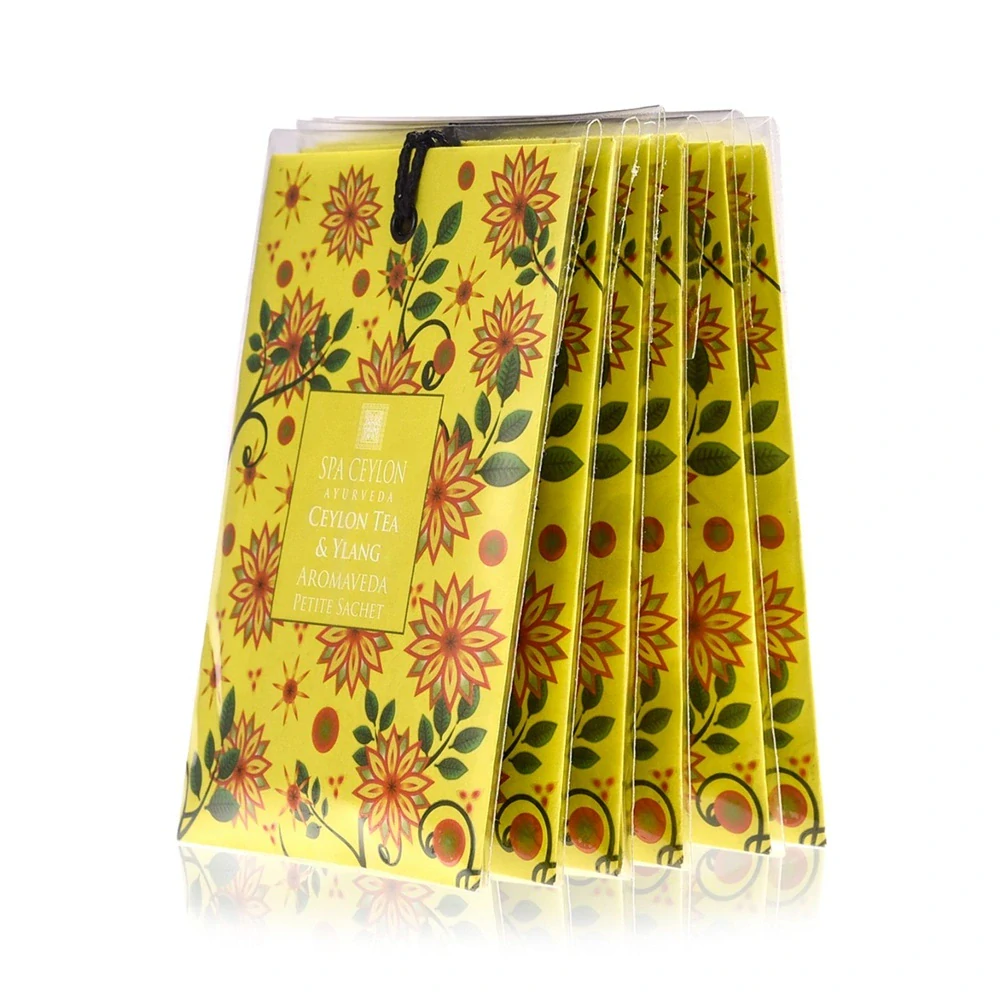 Vonné vrecká (set 6 ks) - CEYLON TEA YLANG - Aromaveda Petite Sachet Collection