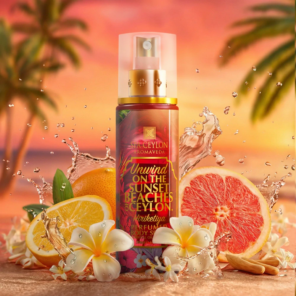 Telový sprej - HIRIKETIYA - grapefruit, pomaranč, ananás, jazmín, santalové drevo, ambra, pižmo, pačuli, Ylang Ylang