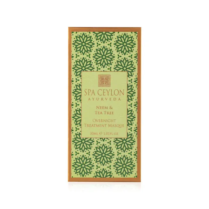 Nočná ošetrujúca pleťová maska - na problematickú, aknóznu a mastnú pleť - Neem a čajovník - NEEM & TEA TREE