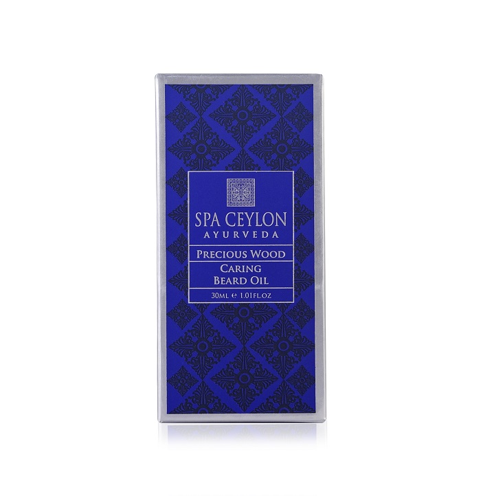 Ošetrujúci olej na fúzy PRECIOUS WOOD - Moringa, avokádo, šípky, Margosa, sezam, nechtík lekársky, cédrové drevo