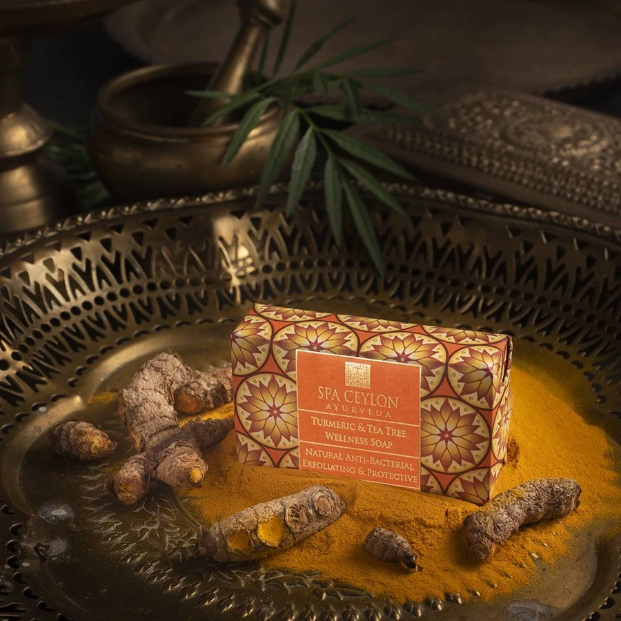 Antibakteriálne wellness prírodné mydlo KURKUMA a ČAJOVNÍK (TURMERIC & TEA TREE)