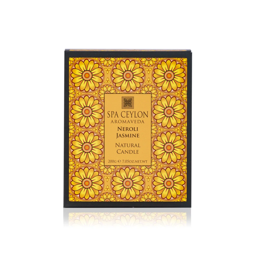 Prírodná aromatická sviečka - NEROLI JASMINE - pomarančový kvet Neroli s jazmínom