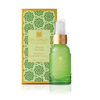 Nočná ošetrujúca pleťová maska - na problematickú, aknóznu a mastnú pleť - Neem a čajovník - NEEM & TEA TREE